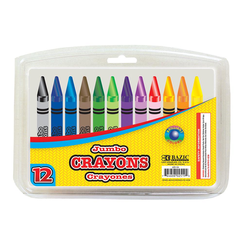 24 pieces 12 Color Premium Jumbo Crayons - Crayon - at 