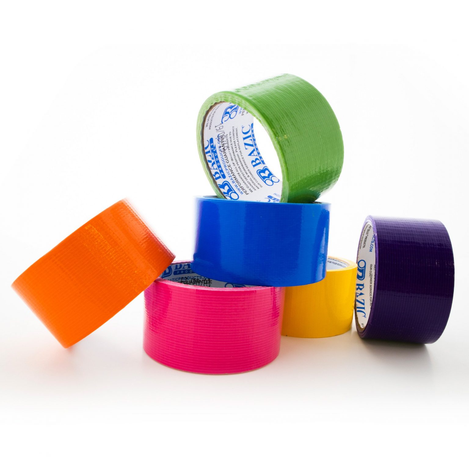 1.88" X 10 Yard Assorted Fluorescent Colored Duct Tape Crown Office