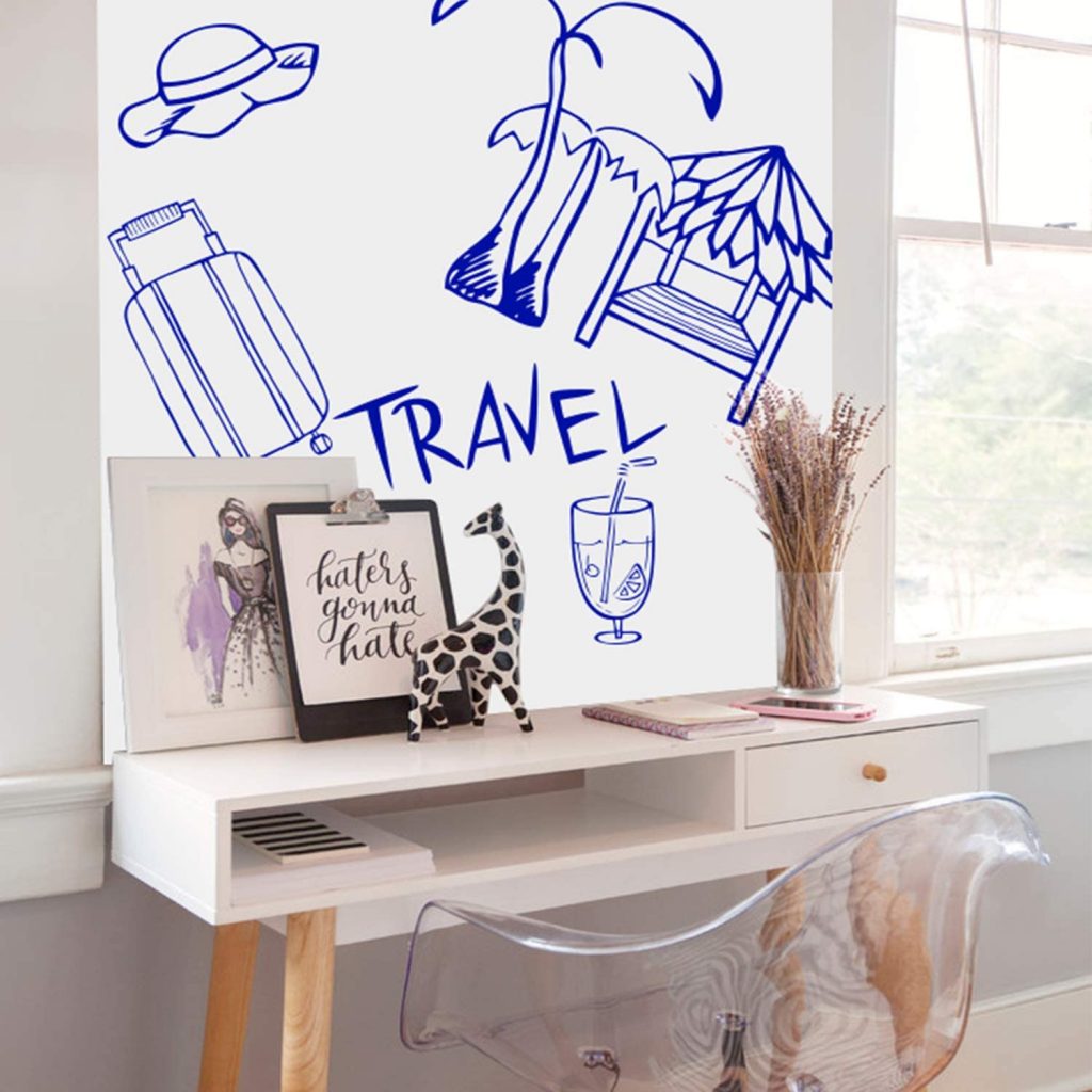 Whiteboard Stickers Removable Vinyl Draw Erasable Whiteboard Learning Multifunction Office