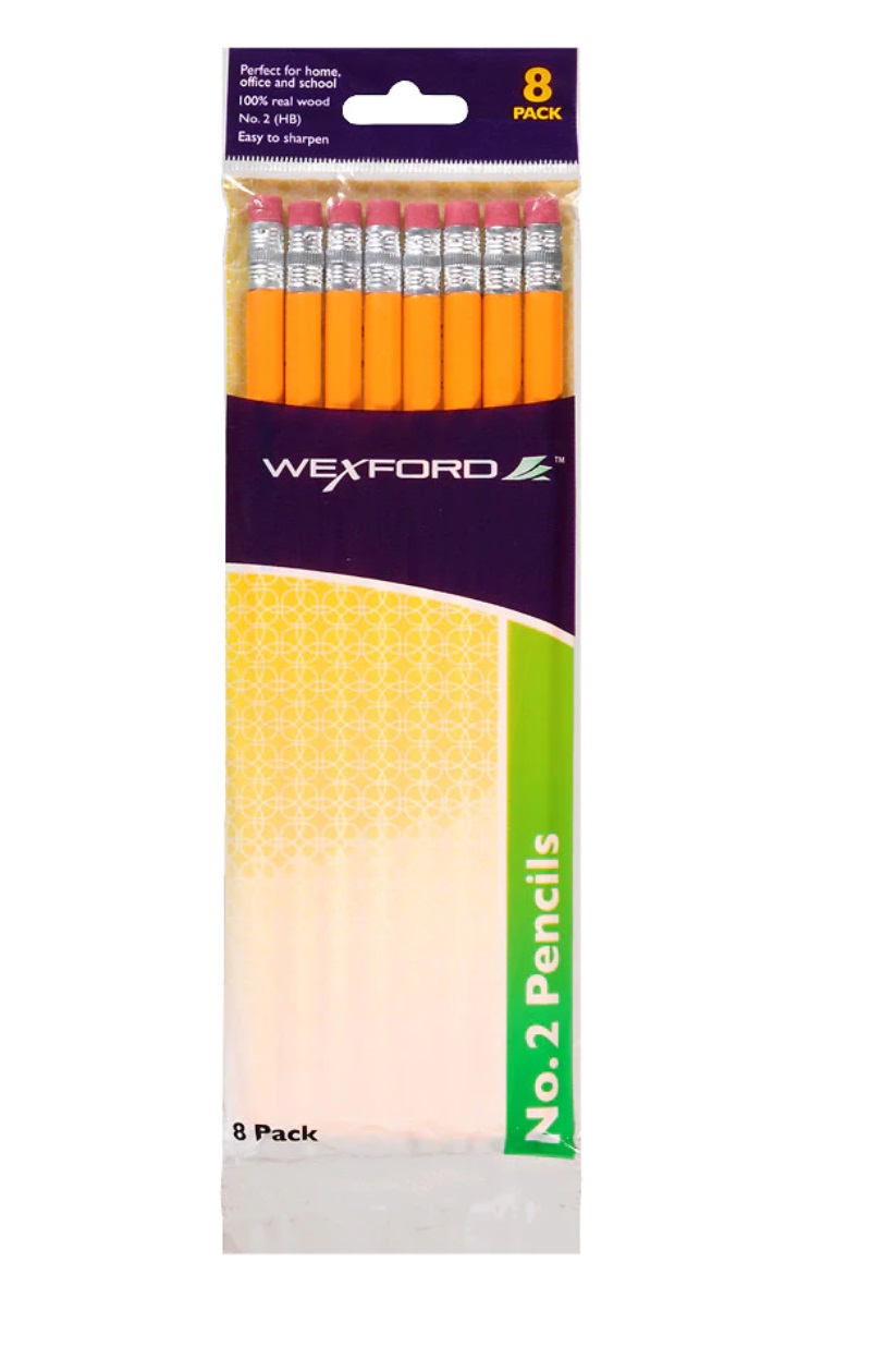 No 2 Yellow Pencils 8 Pack Crown Office Supplies