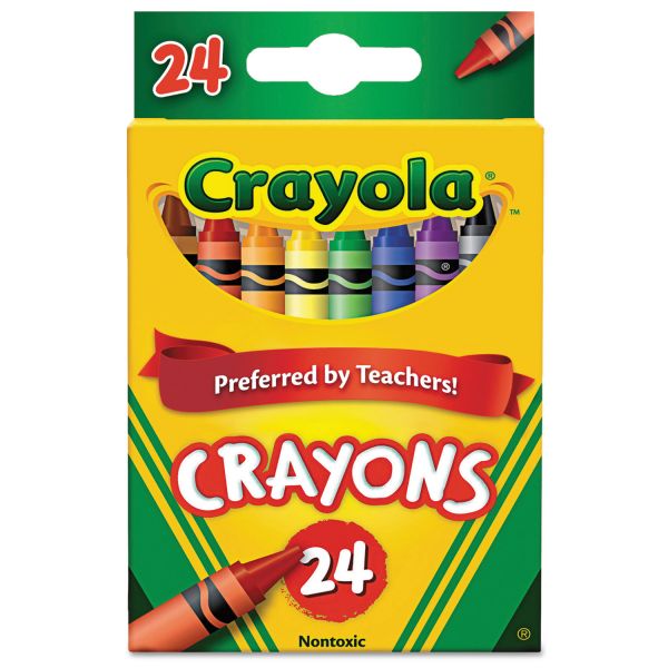 24 Count Box Of Crayons Art Crayons For Graffiti Assorted Colors