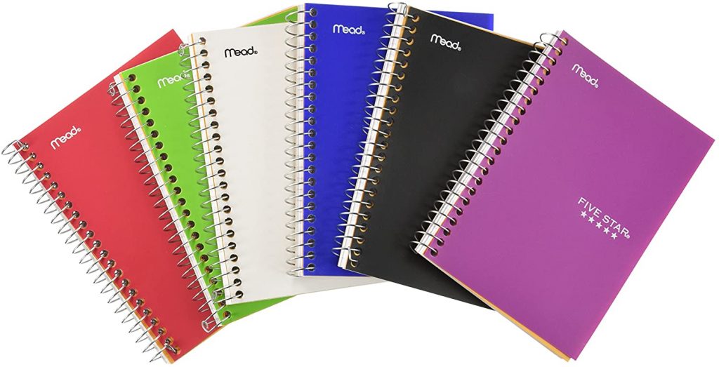 Five Star Personal Spiral Notebook, 7 X 4 3/8, 100 Sheets, College Rule ...