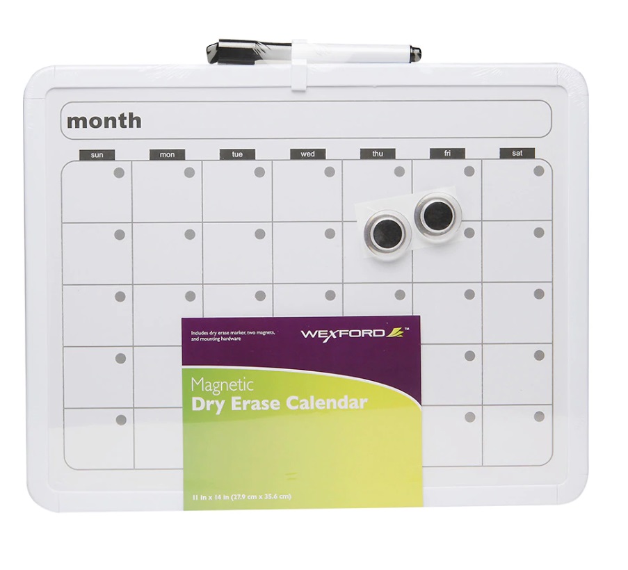 Wexford Dry Erase Calendar With 11 x 14 Inch Crown Office