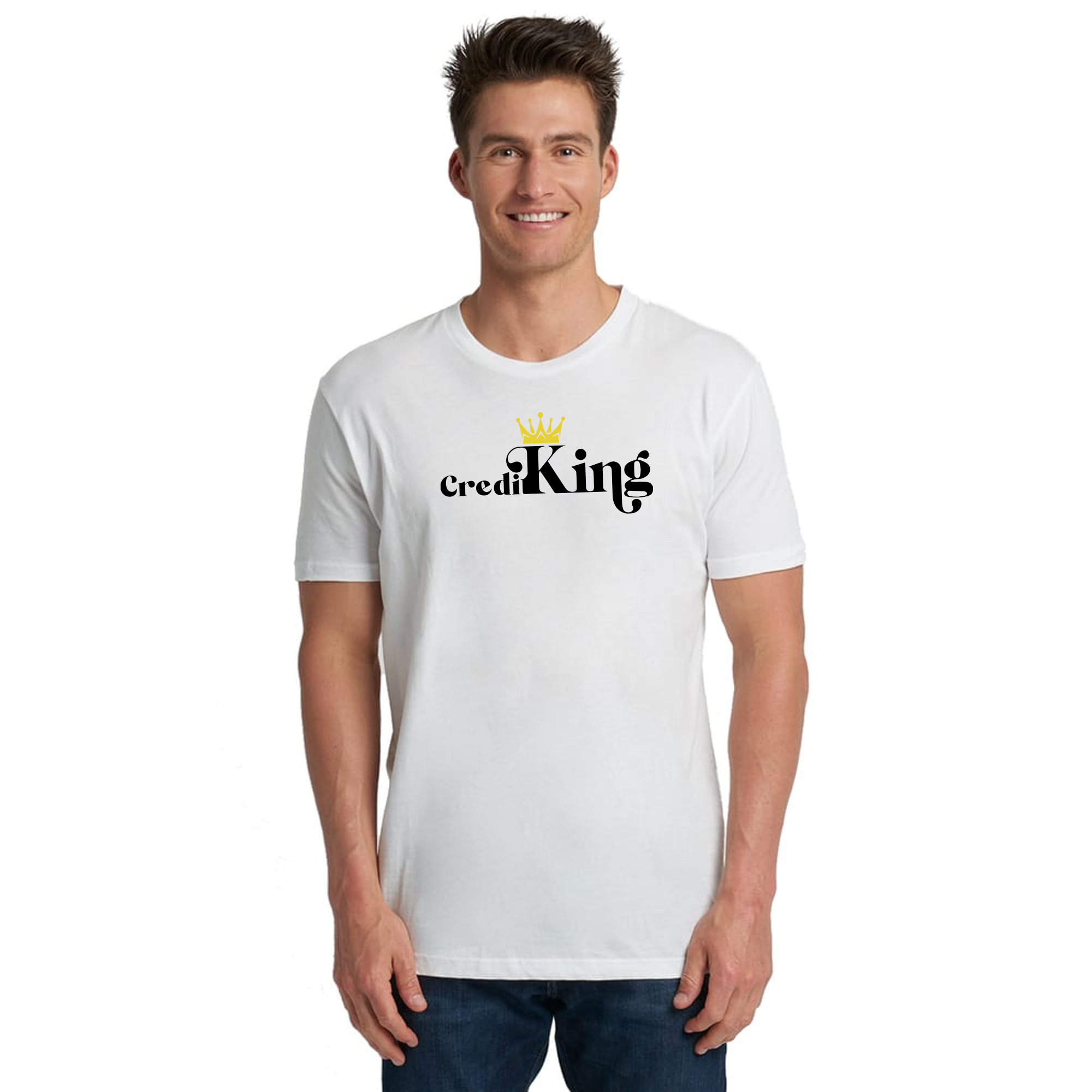 Mens White T Shirt - CreditKing - Crown Office Supplies