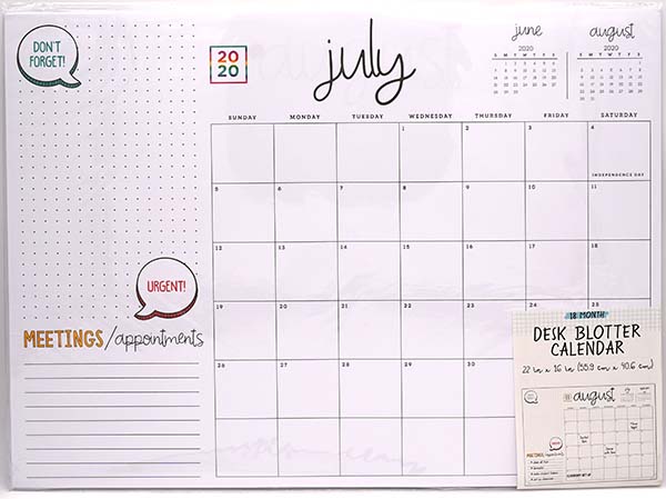 Includes Wood Block Calendar for Desk Cute Desk Decor for Office & Home Petal Lane Desk Calendar 2021-12 Months Premium Thick Paper Black