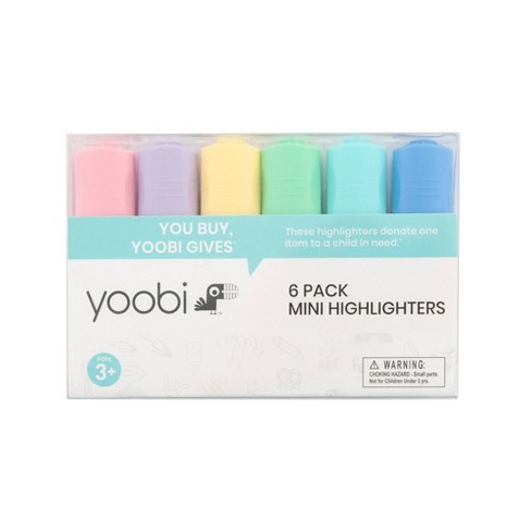 Bazic Mini Desk Style Pastel Highlighters - 4 per Pack | 2322