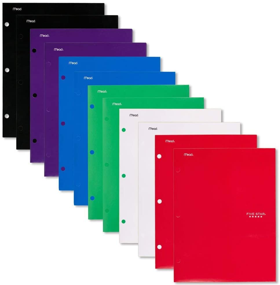 Five Star 4Pocket Paper Folder Assorted Colors