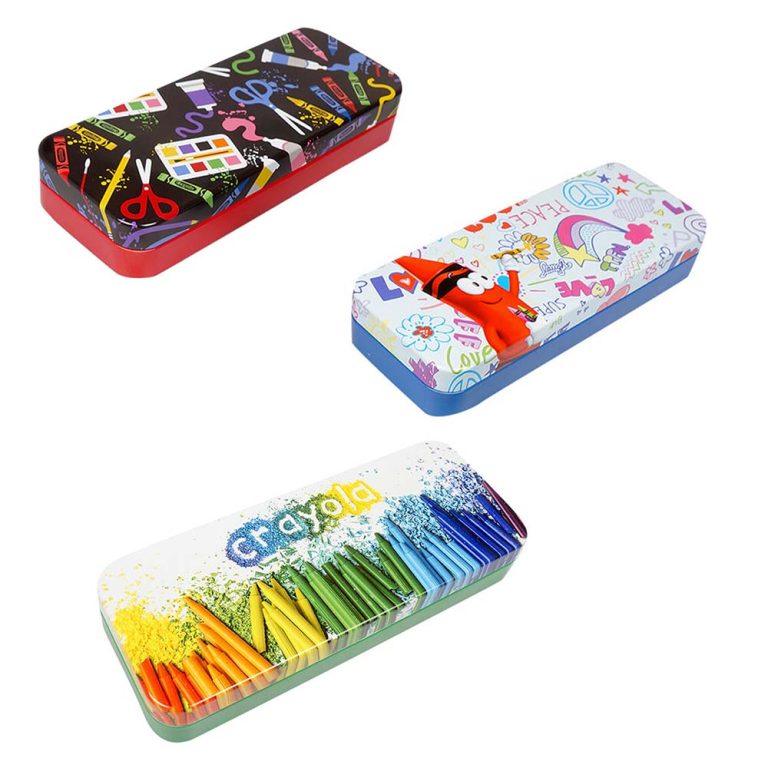 Crayola Tin Pencil Box Crown Office Supplies