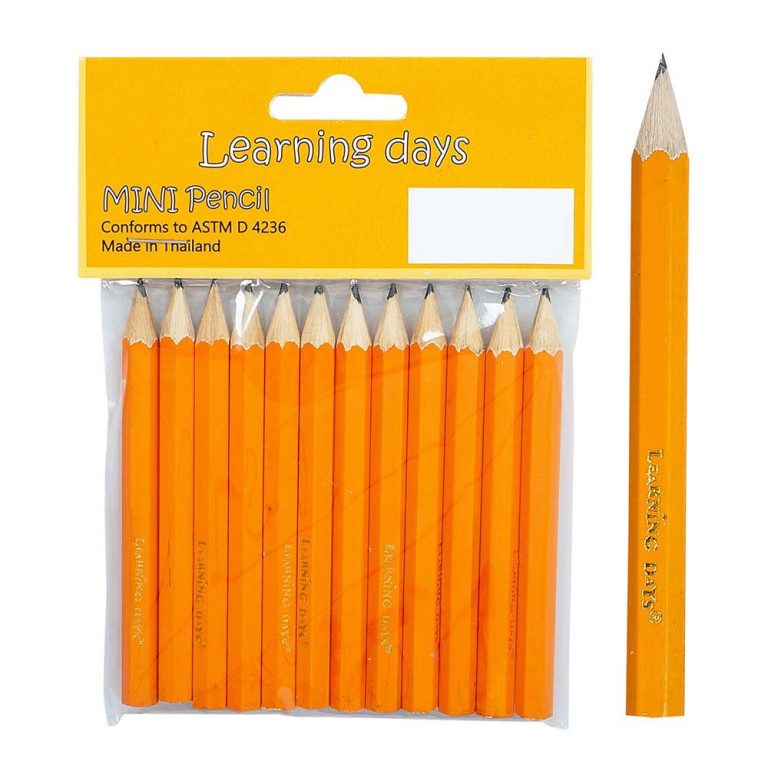 12 Mini Pencils Crown Office Supplies
