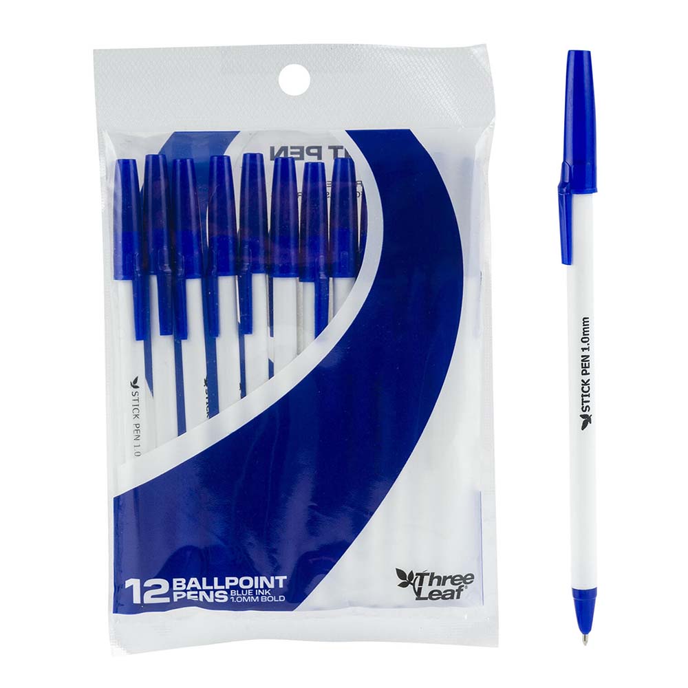 thumbnail image 2 of PsO Fine Tip Blue Ink Pens – 4/8/12 Pack, Smooth Writing, School Office Stationery 2 of 6
