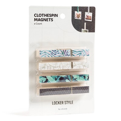 4ct Clothespin Locker Magnets - Locker Style by UBrands