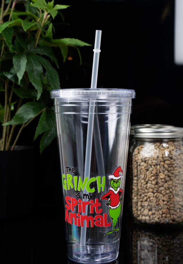 Grinch Big Face 16 oz. Acrylic Cup with Straw