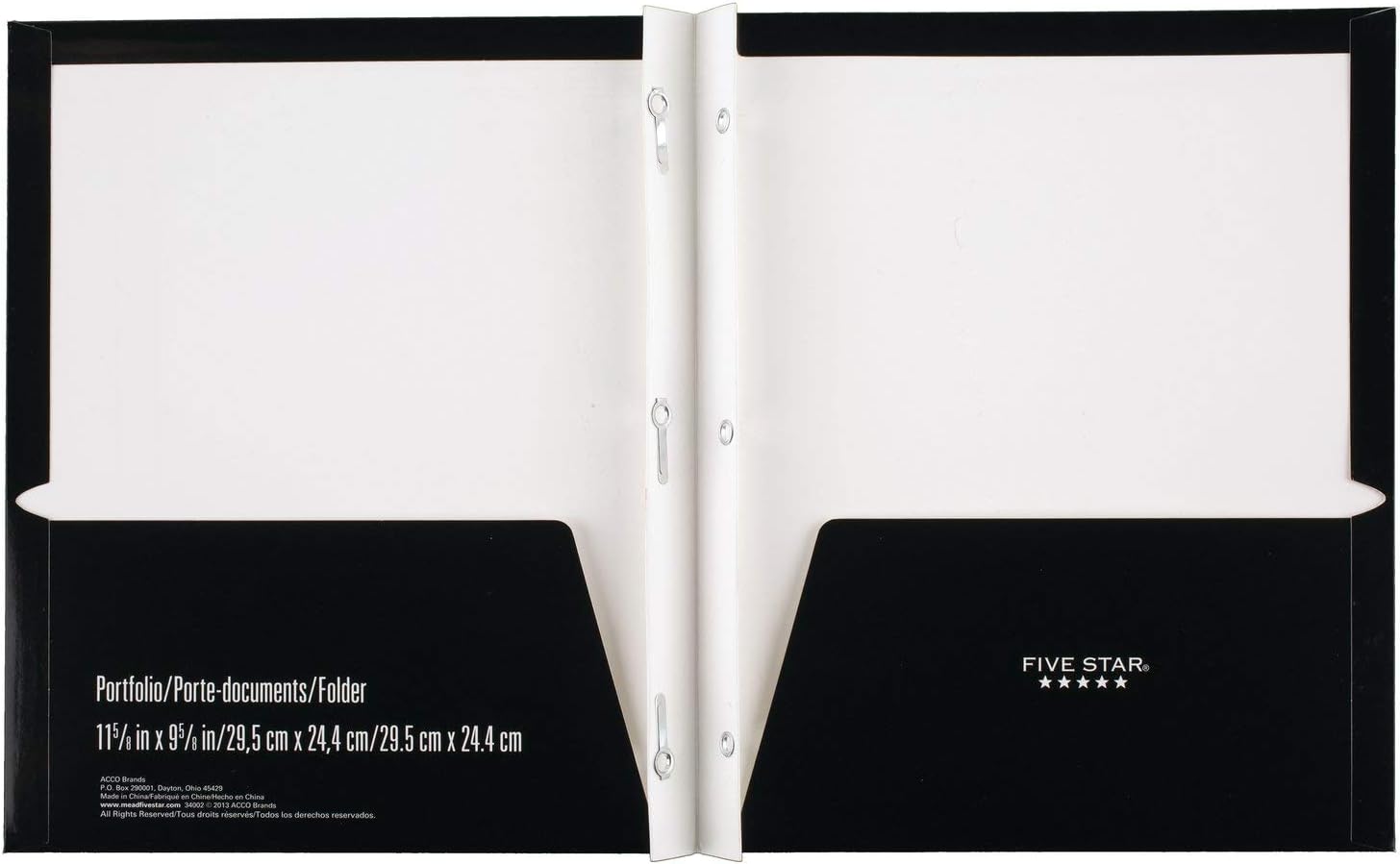 Five Star 2 Pocket Folders with Prong Fasteners, Folders with