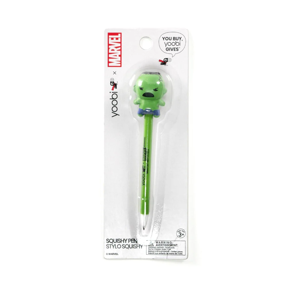 Marvel Hulk Yoobi Novelty Ballpoint Pen Squishy Green