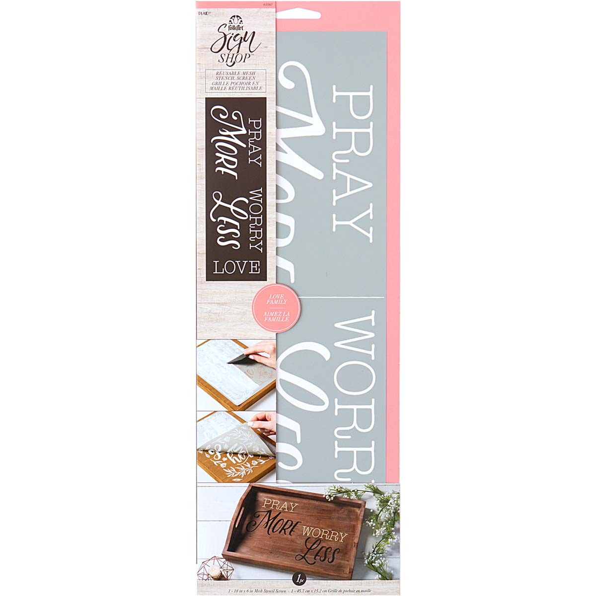 FolkArt ® Sign Shop™ Mesh Stencil - Love More