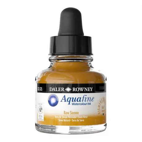 Daler Rowney Aquafine Watercolor Ink Raw Sienna