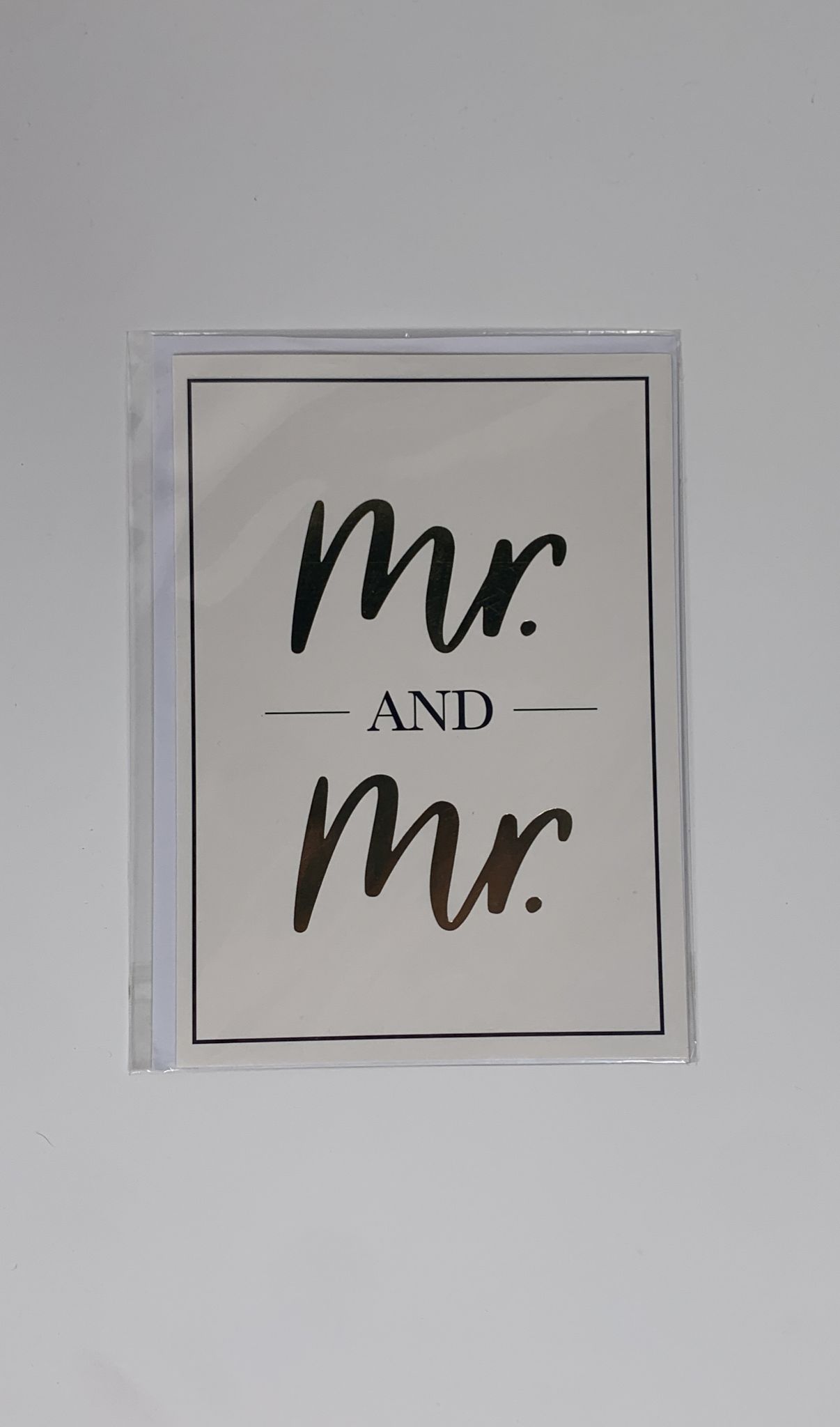 Handmade Card with Envelope Mr and Mr
