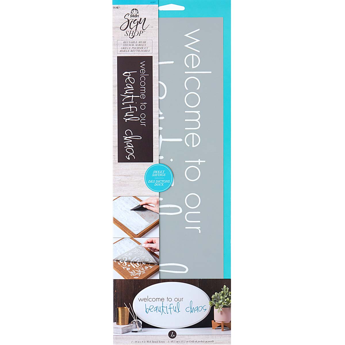 FolkArt ® Sign Shop™ Mesh Stencil - Beautiful Chaos