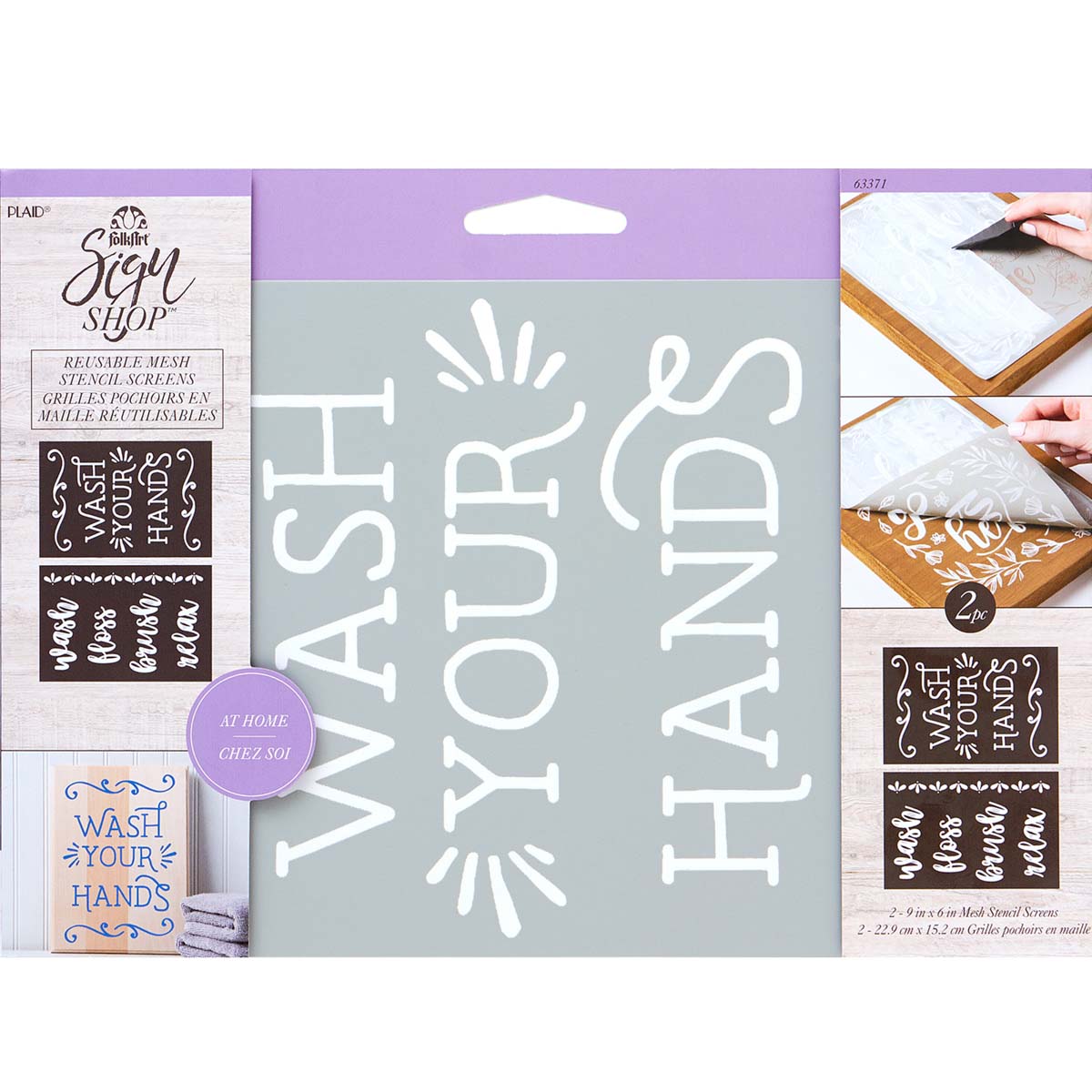 FolkArt ® Sign Shop™ Mesh Stencil - Wash Hands