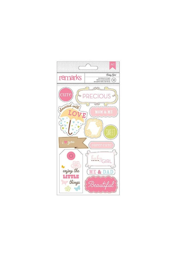 Accent & Phrase Stickers - Baby Girl - Remarks