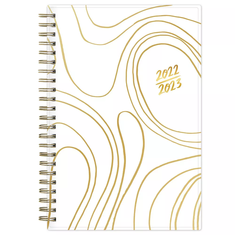 2022-23 Academic Planner Weekly/Monthly White Swirl - Idlewild