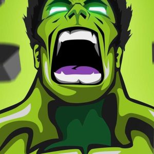 Green Eyes Hulk LED Fan Art - Crown Office Supplies