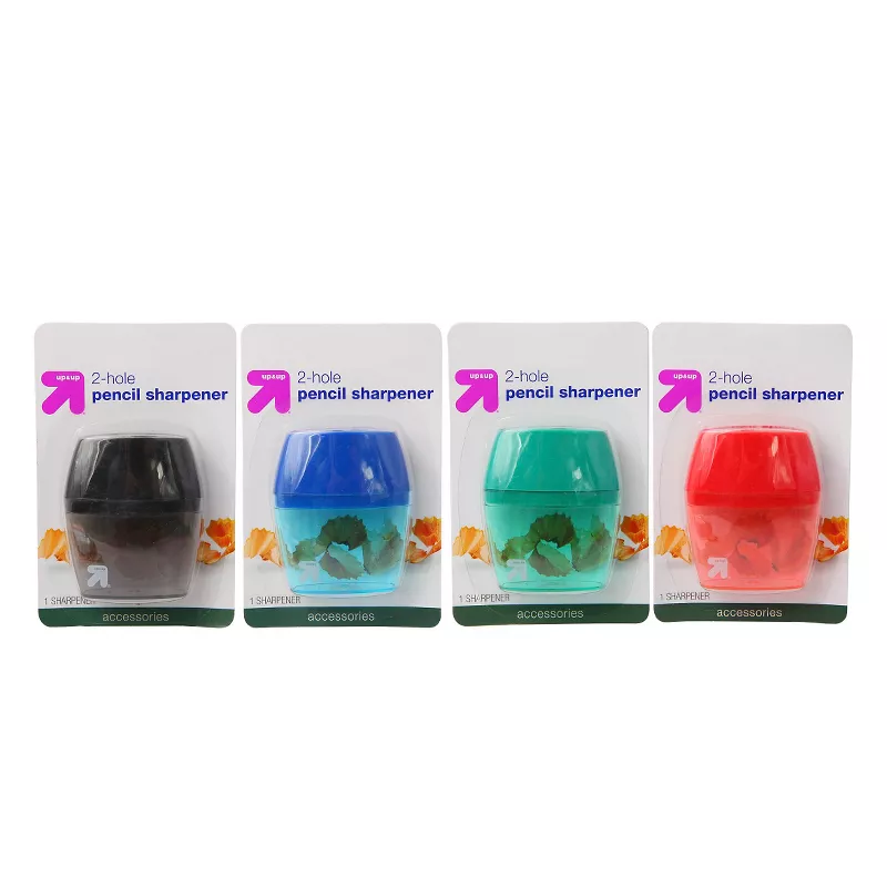 Up&Up Pencil Sharpener 2 Hole Assorted Colors