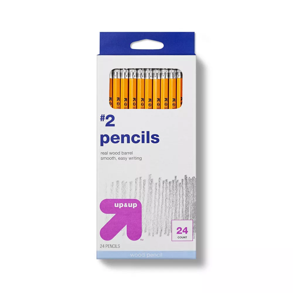 #2 Wood Pencils 24ct - up & up™