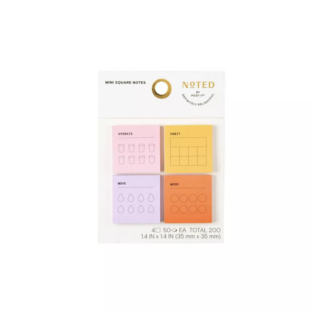 Post-it To Do Mini 4-square Notes 4x1.4x1.4 : Target