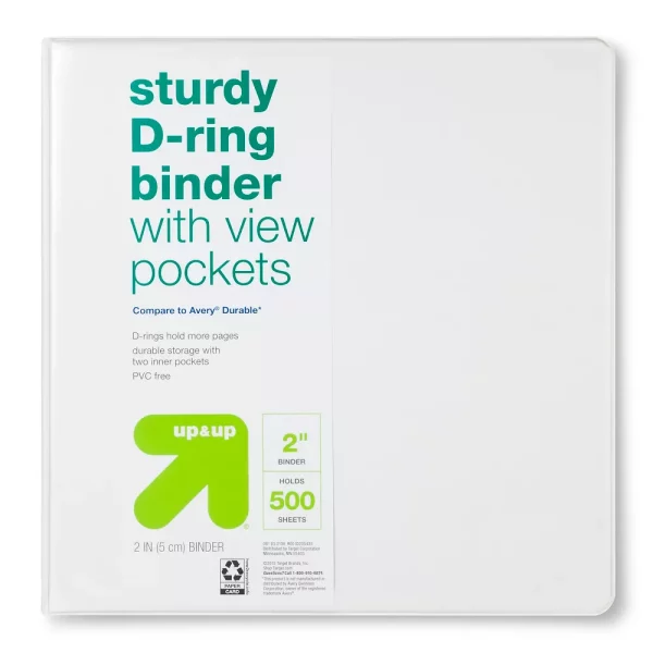 2" 3 Ring Binder Clear View - up & up™