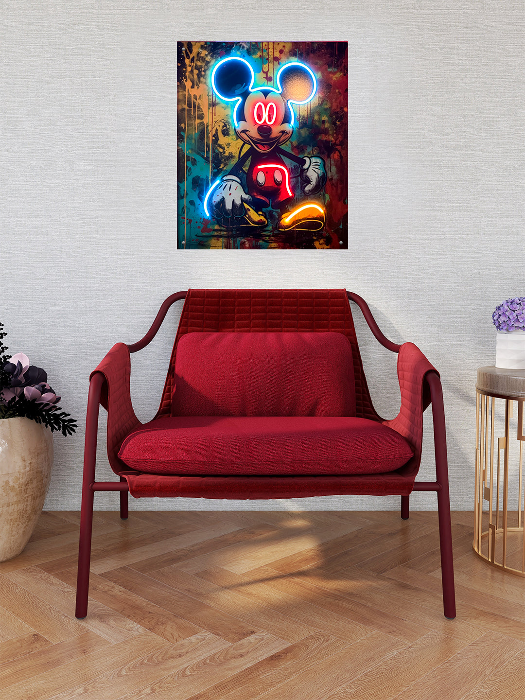 Psycho Mickey Acrylic LED 16"x20" Wall Art - Image 2