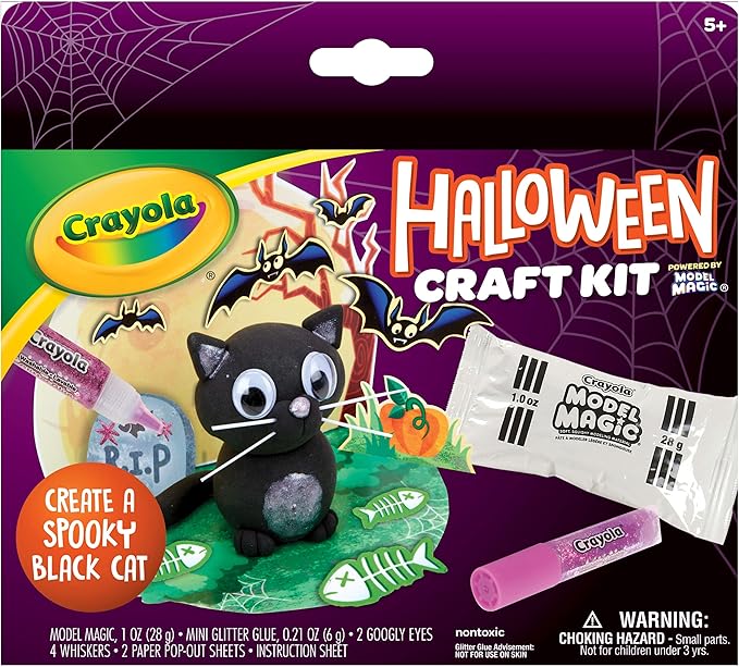 Crayola Halloween Black Cat Craft Kit, Model Magic