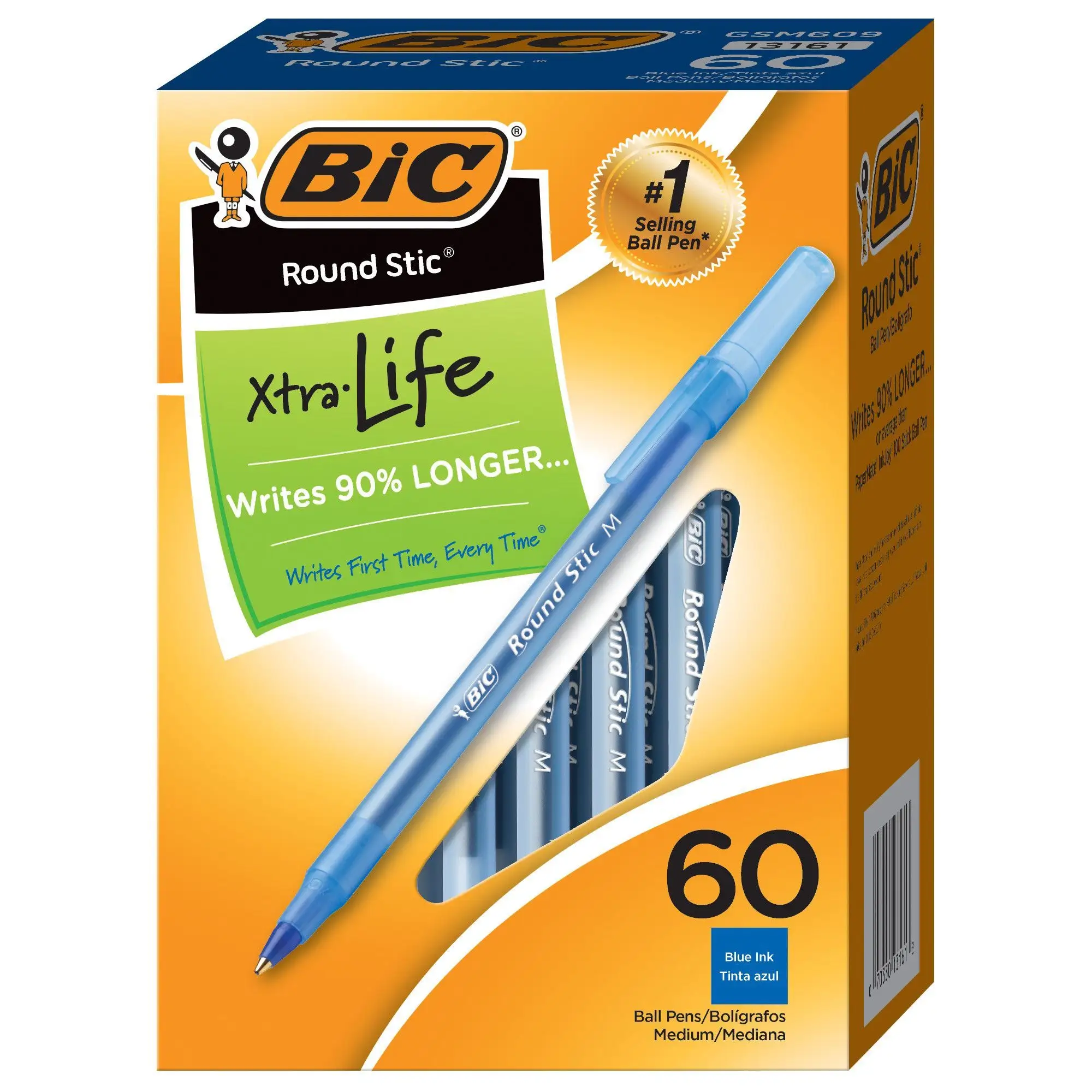 Bic - Round Stic - Blue 60 Count