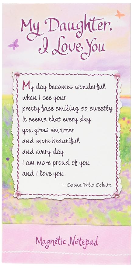 Blue Mountain Arts Magnetic Notepad, My Daughter I Love You